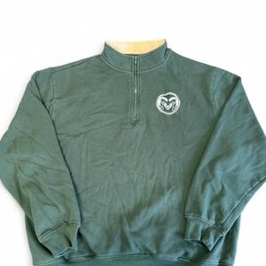 Colorado state rams Colosseum Men's Green 1/4 Zip Sweatshirt Size XL